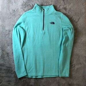 The North Face Light Teal Quarter-Zip Fleece